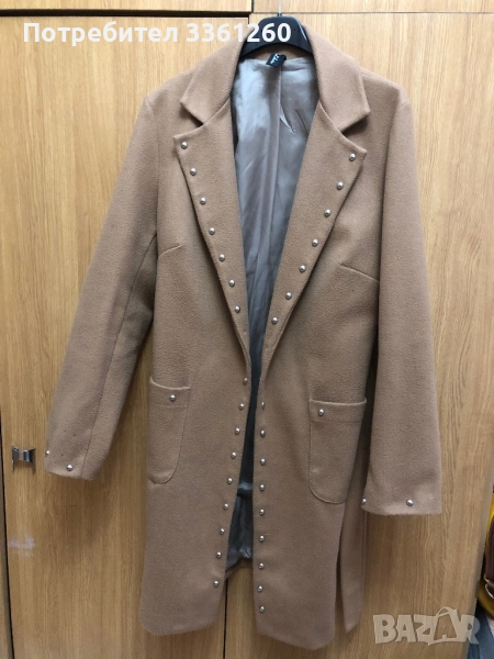 Палто в цвят карамел, снимка 1