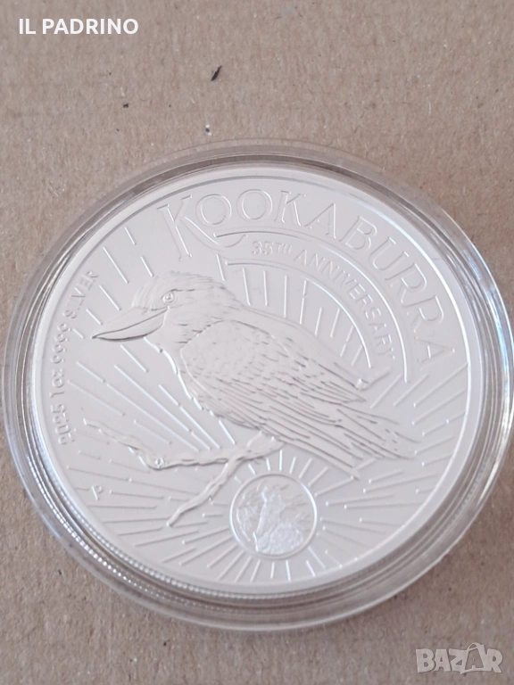 Инвестиционна сребърна монета "Кукабура" от 2025 1 унция OZ, снимка 1