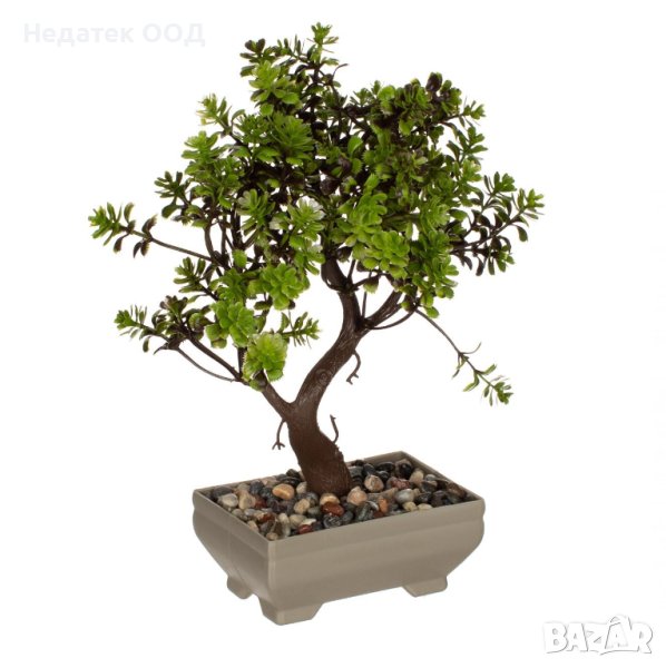 Декоративна саксия с бонсай и камъчета, 26см, снимка 1