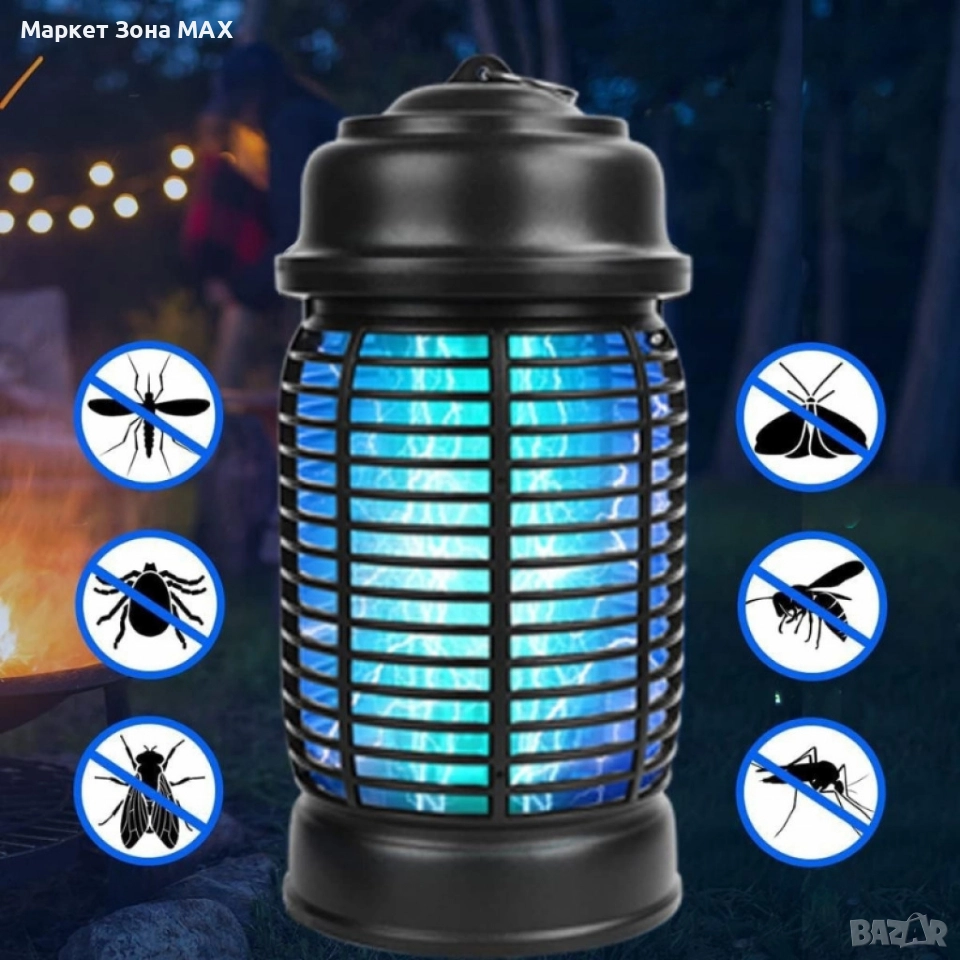 Електрически уред против комари и насекоми Bug Zapper QH50A-20W – 20W, обхват 80м, снимка 1