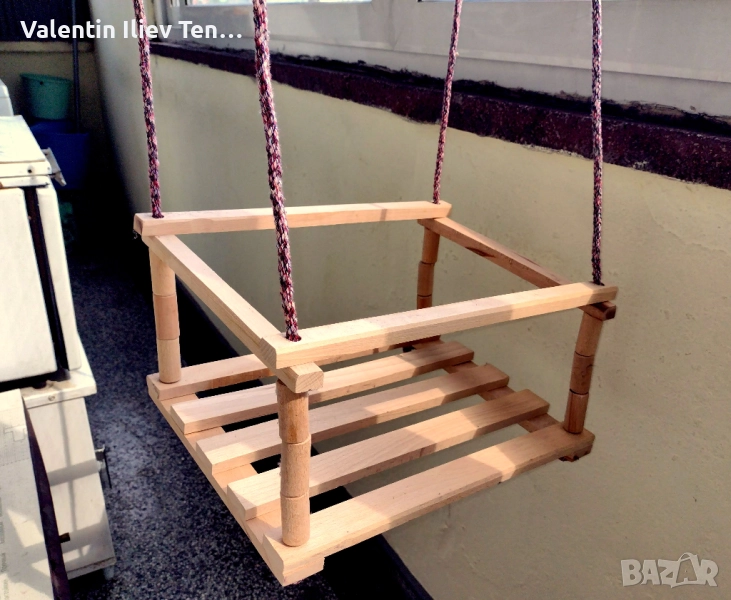 Детска люлка, дрървена, снимка 1