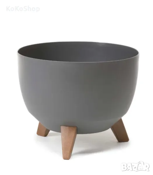 Кашпа- 39.9х20.5 см./кашпа на крачета/пластмасова кашпа, снимка 1