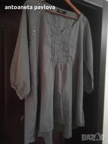 Сива лека туника с кабзи., снимка 1