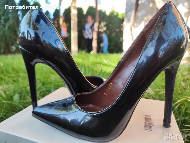 Черни лачени обувки, снимка 1