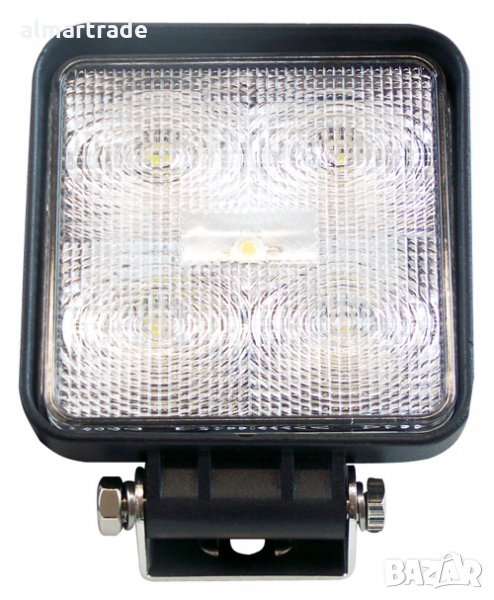 LED работна светлина 12 V, 24 V 5x3W 900 лумена, 110 x110x41 mm, снимка 1