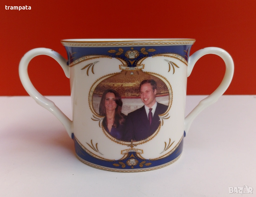 НАЙ ДОБРАТА ОФЕРТА Порцеланова чаша  Royal Crest  Принц Чарлс и Кейт , снимка 1