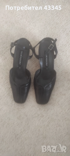  Сандали, дамски, елегантни с отворена пета, естествена кожа , снимка 1