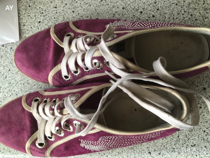 Дамски кецове естествен велур Jette, снимка 1