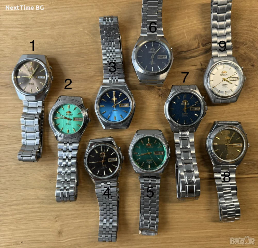 коллекция от оригинални винтидж часовници orient automatic , снимка 1