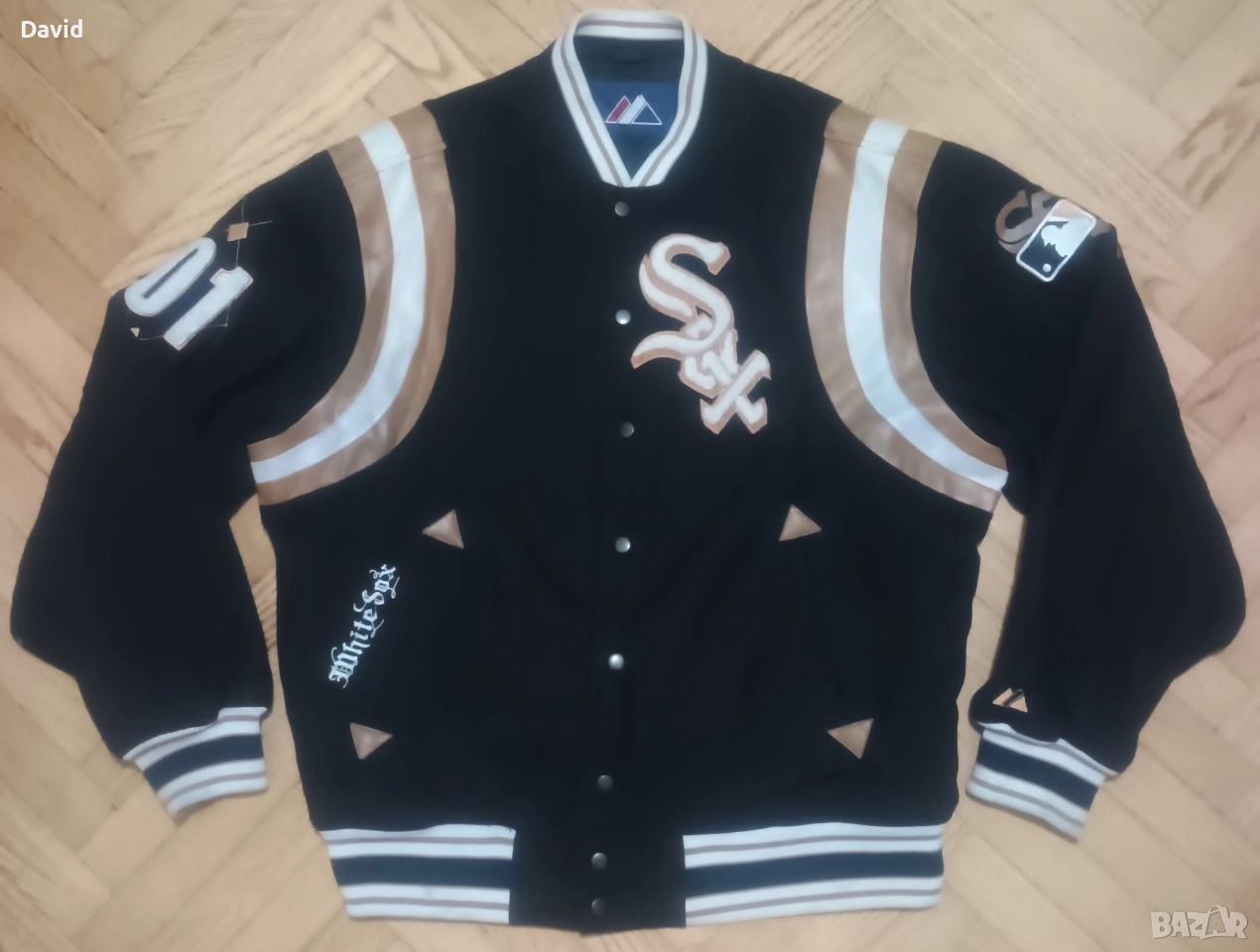 Оригинално Majestic MBL ретро вълнено яке на Chicago White Sox 90s, снимка 1