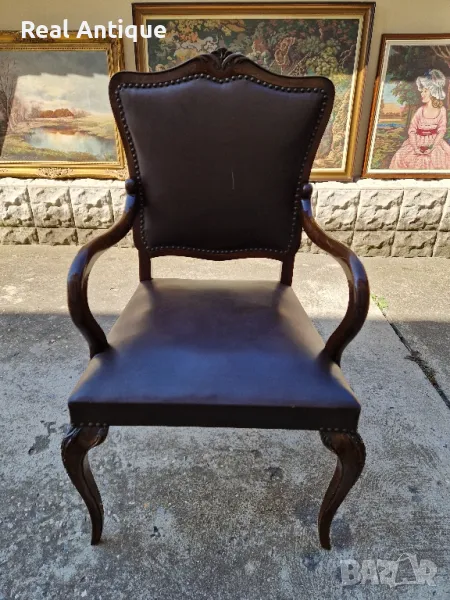 Чудесен антикварен бароков стол кресло стил Луй 15, снимка 1