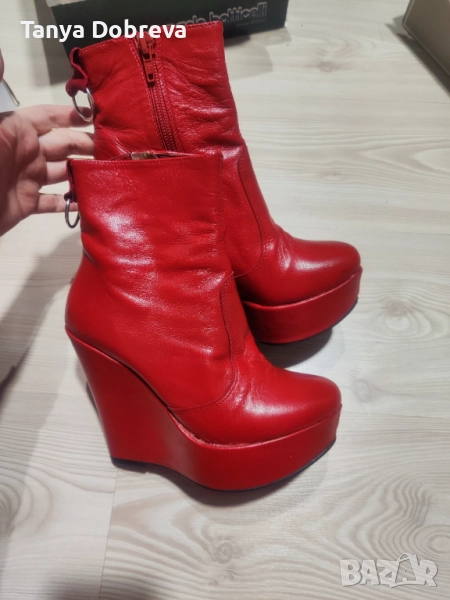 Дамски боти Nikels- естествена кожа, снимка 1