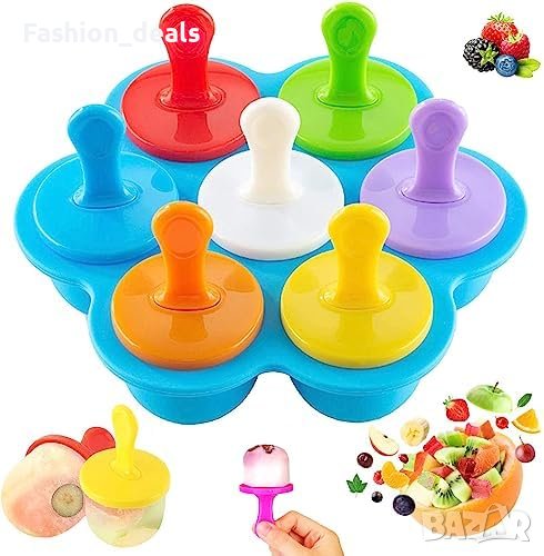 Нови Силиконови форми за ледени близалки сладки за сладолед Многократна употреба, снимка 1