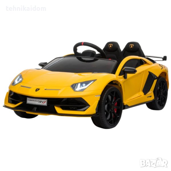Детска електрическа кола с дистанционно Lamborghini SVJ жълта Homcom внос от Германия, снимка 1