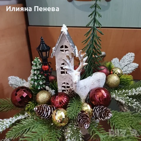 Коледна къщичка във висока чаша, снимка 5 - Декорация за дома - 56120890