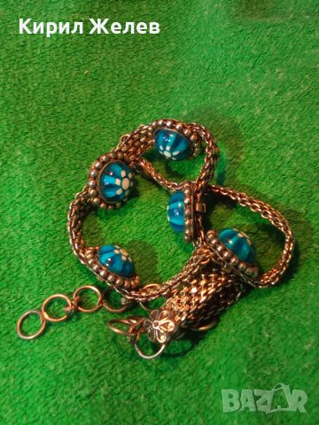 СТАРО РЕТРО ГОТИК АРТ КОЛИЕ ЧОКЪР посребрена благородна стомана с ВЕНЕЦИАНСКО СТЪКЛО МУРАНО 74091, снимка 18 - Антикварни и старинни предмети - 41751665