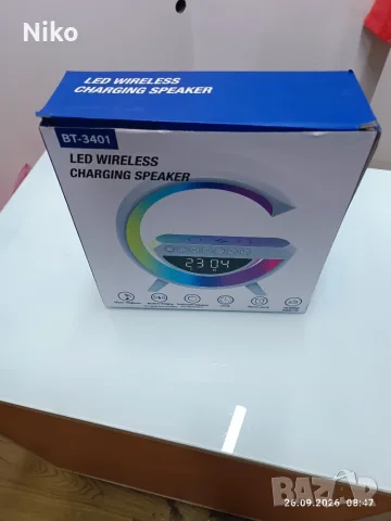 Нова Bluetooth колко ка ВТ-3401 с безжично зареждане и RGB , снимка 3 - Bluetooth тонколони - 56231244