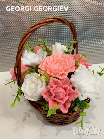 цветя изработени с глицеринов ароматен сапун и Българска роза 🌹 Стара Загора Център бивше кино , снимка 9 - Декорация за дома - 53076051