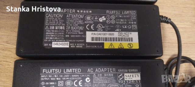 Оригинално зарядно Fujitsu 19v 4.22A., снимка 3 - Друга електроника - 52470137
