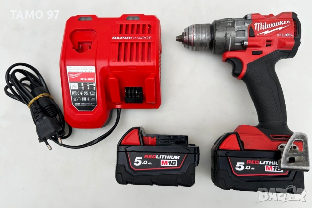 Milwaukee M18 FDD3 - Безчетков винтоверт 2x18V 5.0Ah 2024г. 158Nm