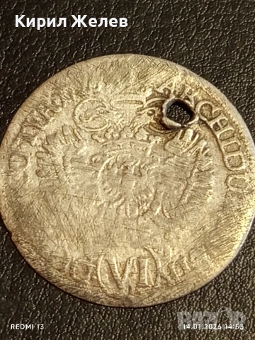 Сребърна монета 6 кройцера 1726г. Карл шести Австрия за КОЛЕКЦИЯ 52922, снимка 7 - Нумизматика и бонистика - 53097010