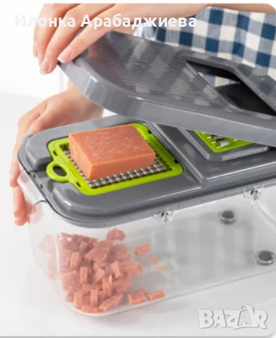 Мултифункционален съд за съхранение с приставки за рязане, снимка 4 - Други - 48984720