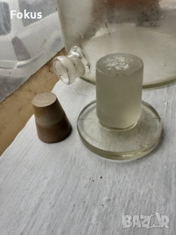 Стар медицински буркан с канелка и стъклена запушалка тапа, снимка 7 - Антикварни и старинни предмети - 53503774