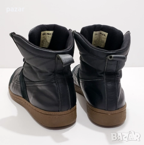DIESEL Кожени Зимни Кецове Боти Ботуши Кожа Подплата Полар 43.5-44, снимка 4 - Мъжки боти - 52687100