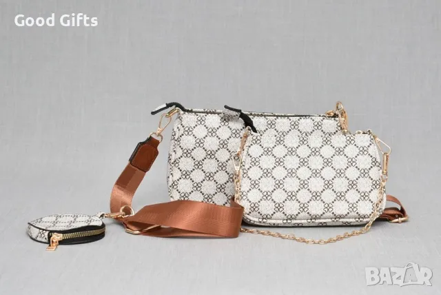 Дамска чанта, Комплект от 3 части с портмоне, снимка 3 - Чанти - 49180928