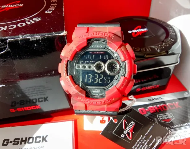 Червен камуфлаж! Мъжки часовник Casio G-Shock GD-100, снимка 1 - Мъжки - 48727793