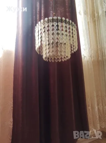 Красив полилей с висулки.НОВИ абажури , снимка 7 - Полилеи - 49696648