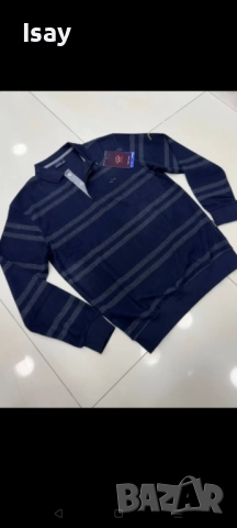 Мъжки пуловер Паул Шарк в тъмно син цвят , снимка 2 - Пуловери - 52204275