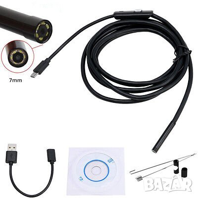USB ендоскоп камера за андроид и PC 1м 2м 3.5м 7мм. 6 LED, снимка 5 - Комплекти за видеонаблюдение - 40864976