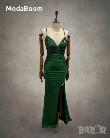 Зелена дамска рокля 