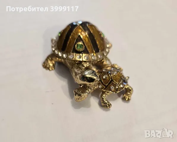 Метална бижутерка - Костенурка, снимка 5 - Романтични подаръци - 47806379