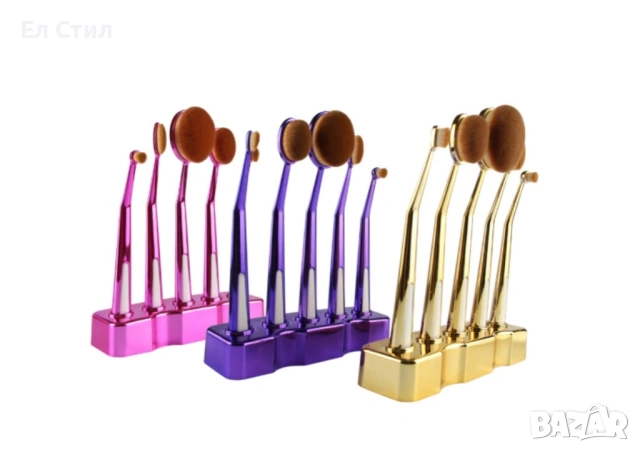 Ретро колекция козметични четки с поставка Maange HZS27, снимка 5 - Други - 53866560