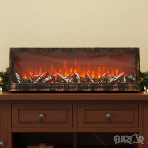 Изкуствена LED камина 24'' – уют и пламък без дим и поддръжка, снимка 4 - Лед осветление - 51923949