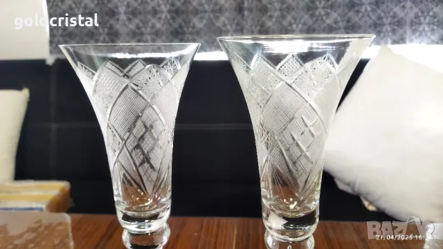 кристални сватбени чаши , снимка 12 - Сватбени аксесоари - 50104671