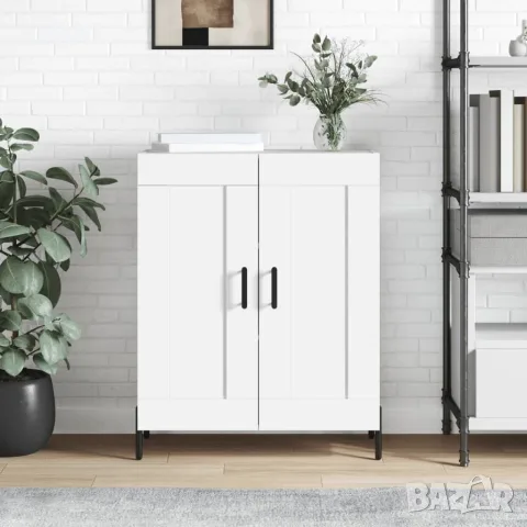 vidaXL Сайдборд, бял, 69,5x34x90 см, инженерно дърво, снимка 2 - Бюфети - 56147900