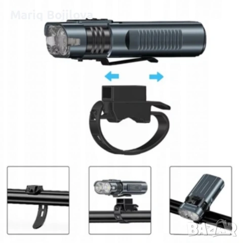 Мощен Led фар за велосипед и фенер 2в1 BL-SM-220 - сигурно и мощно каране, снимка 3 - Други стоки за дома - 53358162