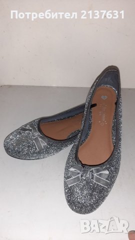 ДАМСКИ Сребристи ОБУВКИ  - N 37, снимка 1