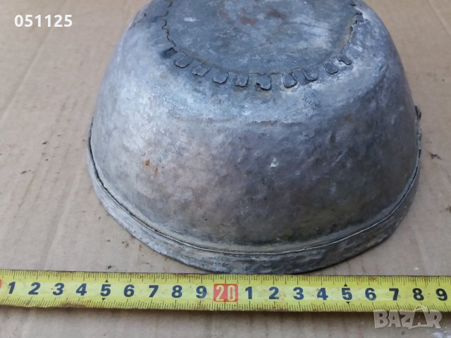 кована медна калайдисана възрожденска купа , снимка 8 - Антикварни и старинни предмети - 35907086