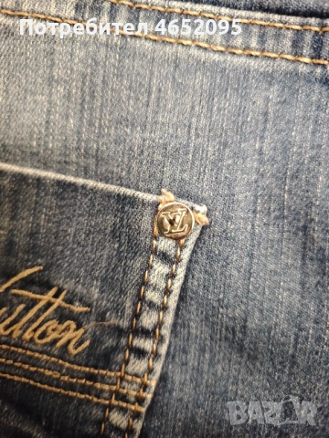 Нови Къси Дамски дънки 3/4-ти Louis vuitton, снимка 5 - Дънки - 53641848