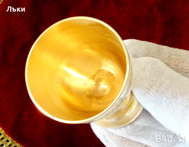 Бронзова чаша за ракия,лавров венец. , снимка 2 - Антикварни и старинни предмети - 51266371