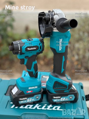 2в1 БЕЗЧЕТКОВ Акумулаторен Ъглошлайф и Импакт Makita 36v 8Ah МАКИТА