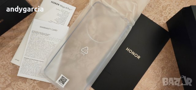 Honor Magic 4 Pro original case оригинален прозрачен кейс + хидрогел протектор чисто нови, снимка 2 - Калъфи, кейсове - 41630413