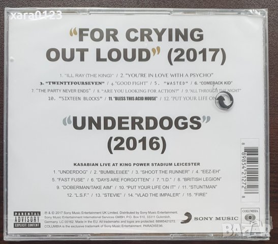 Kasabian – For Crying Out Loud (2017) 2CD , снимка 2 - CD дискове - 39261566