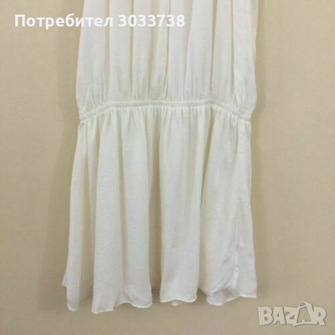 Нова Do+Be Бяла Лятна Рокля без Ръкав Ластична Талия Размер S, снимка 5 - Рокли - 36160714