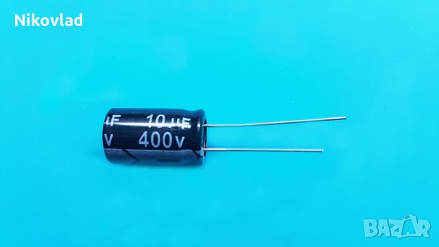 Високоволтов електролитен кондензатор 400V 10uF, снимка 1 - Друга електроника - 35761157