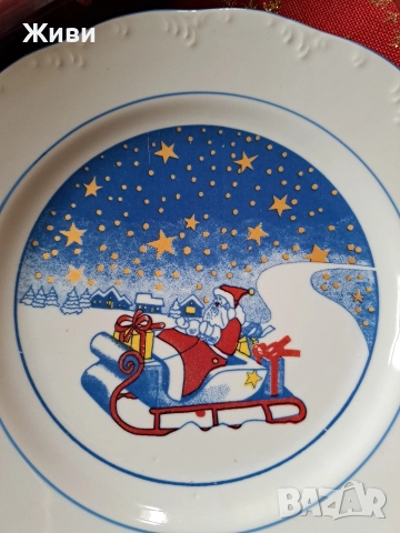 Красиви коледни чинии!, снимка 2 - Чинии - 52669348